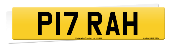 Registration number P17 RAH